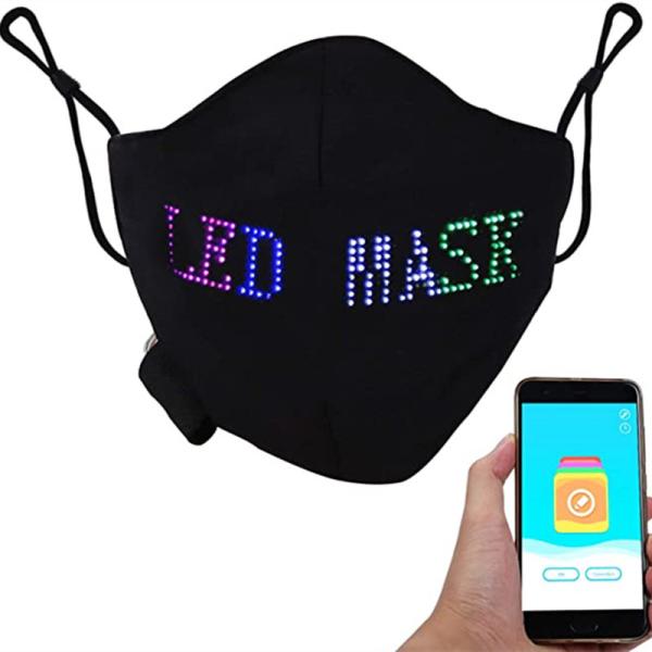 Cheap Bluetooth App Programmable LED Face Mask DIY Message Patterns for sale
