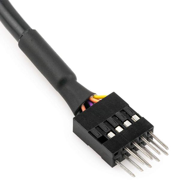 A Male USB Cable Assembly 9 Pin IDC Dupont Male Header To Single USB 2.0 Type