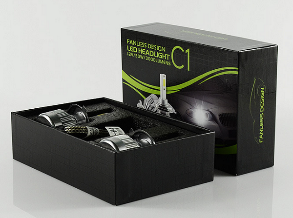 Hot Cheap C1 60W 6000LM Fanless H4 H/L LED HEADLIGHT with 6000K