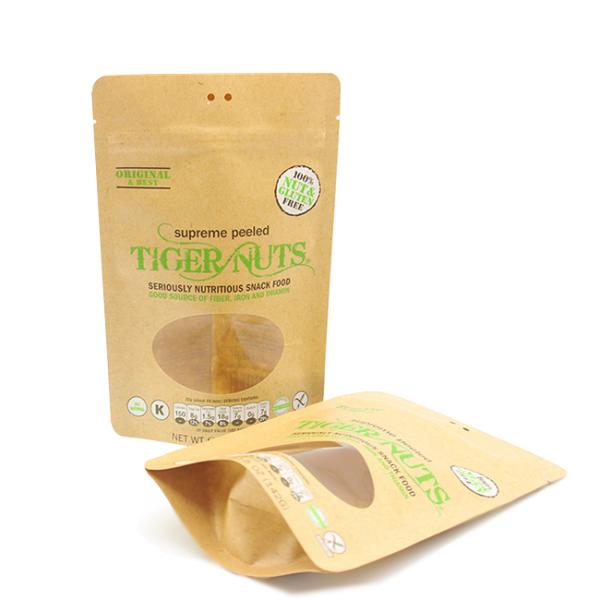Food Packaging Reusable Biodegradable Stand Up Pouches Waterproof 8 Side Seal
