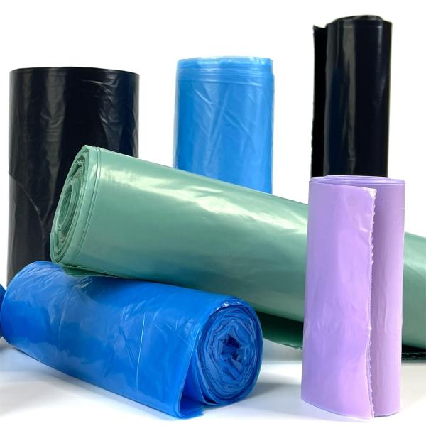 Cheap Offset Printing Surface Handling LDPE Plastic Trash Bag on Roll for Beige Garbage Can for sale