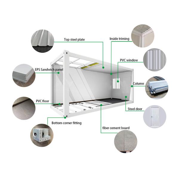 Custom Modern Prefab Container House ISO9001-2000 Certified Easy Install