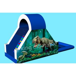 Funny Dinosaur Theme 8.5m By 3m Inflatable Water Slide