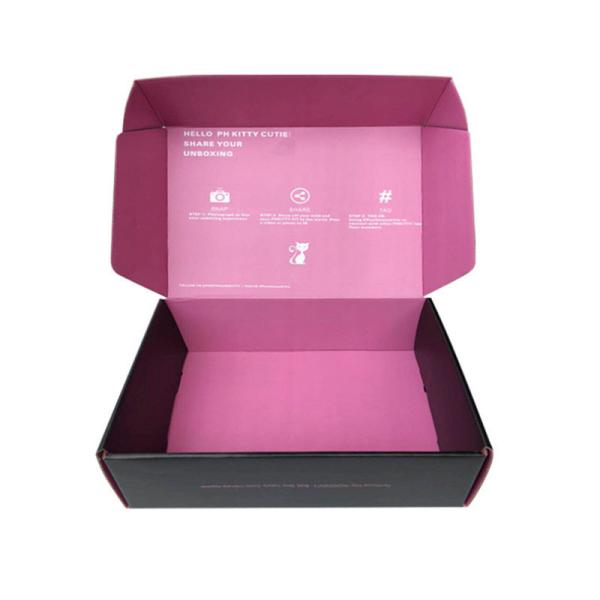 Cheap Customizable Rectangular Cosmetics Protective Corrugated Cardboard Shipping Box With Matt Lamination Print for sale