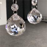 30-40mm Faceted Cut Clear Glass Crystal Ball Prism Pendant Hotel Decoration Beautiful Crystal Accessories
