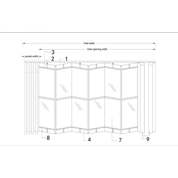 Aluminum Flexibility Sliding Folding Shutter Doors For Storefronts / Retail Stores