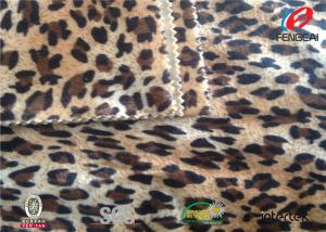 Best Waterproof Leopard Print Velvet Fabric , Velvet Furnishing Fabric Custom Pile Height wholesale