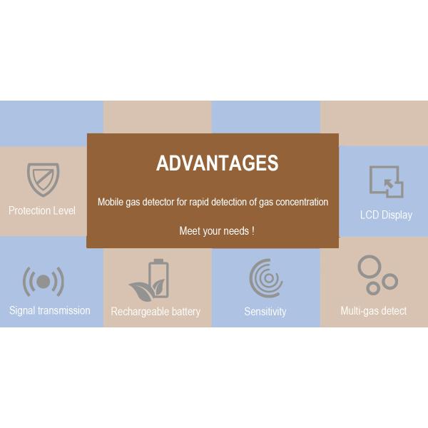 Ms104k-S IP68 Portable Carbon Monoxide Detector Anti Static Low Power Consumption