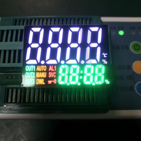 Cheap Multicolour Double Row Four Digit 7 Segment Led Display For Control Instruments for sale