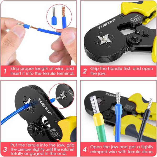 Portable Alloy Ferrule Crimper Set , Industrial Ferrule Kit With Crimper