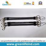 Multi-function Custom Sizes Black/Clear Plastic Coil Safety Strap with Hook,