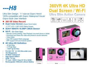 Best Factory price newest camcorder HD Sony sensor 4k camera H8 remote control sports digi cam wholesale
