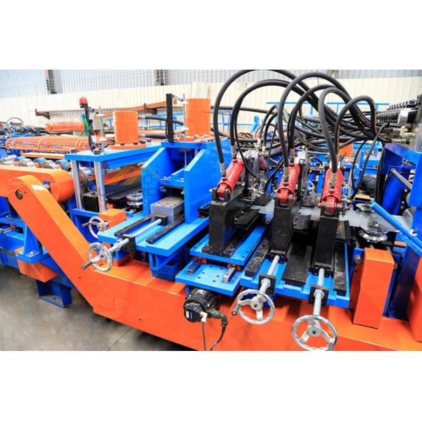 Fully Automatic C Purlin Roll Forming Machine 3.5mm High Speed High Efficiency