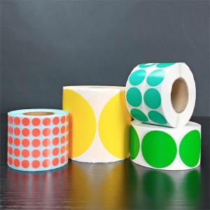 China Assorted Vibrant Color Coding Label In Rectangular Or Round Shapes on sale