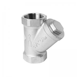 China 304/316 Stainless Steel Y Strainer with Thread End Water Valve Full Bore Structure on sale