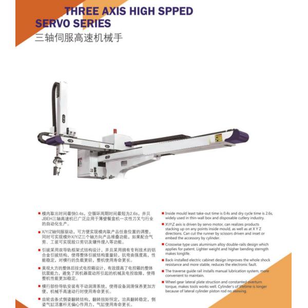 JBFH-800(900/1000/1100)P 220V automatic White Injection Robotic Packaging System ALUMINIUM ALLOY Industrial Manipulator Arms