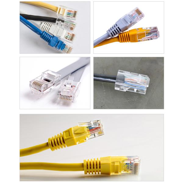 RJ45 8P8C 8P4C Network Cable and RJ11 6P4C 4P4C Telephone Cable with Crystal Socket Connector Crimping Machine