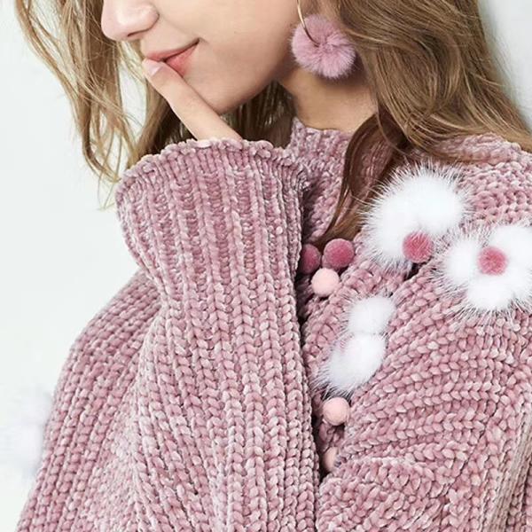 1/6.5NM DTY Chenille Polyester Yarn 100g 75g 50g 100% Polyester For Knitting