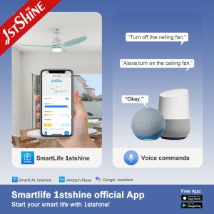 52 " Low Energy Saving Silent Ceiling Fan With Remote ABS Plastic Blades