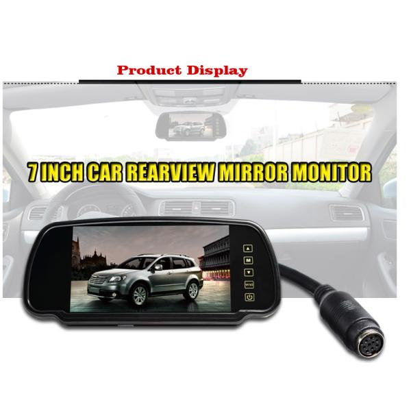 Button Control Reversing Mirror Monitor , 7 Inch Rearview Mirror Lcd Monitor