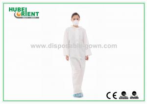 China Long Sleeve Disposable Coveralls For Factory/Disposable PP/MP/SMS Coverall Without Hood And Feetcover on sale