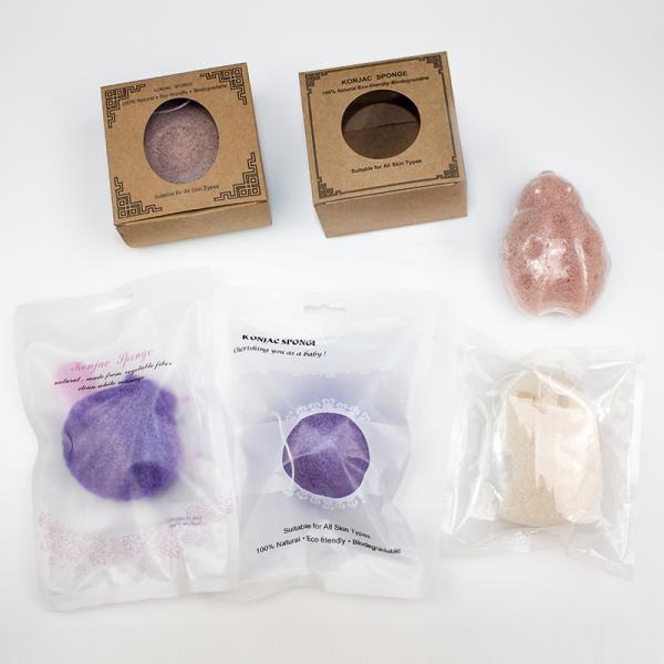 MSDS REACH Biodegradable Washable Face Konjac Sponge For Acne