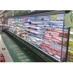 Refrigerated Drink Merchandise Open Display Chiller With LED Light