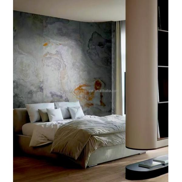 Flexible Slate Stone Sheets Wall Cladding in Modern Design for Hotel Villa Interiors