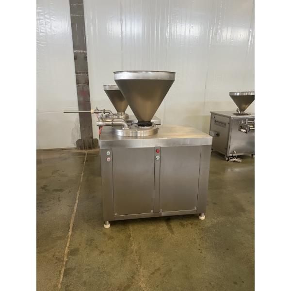 Commercial Automatic 600-800kg/H Vertical Hydraulic Double-tube Sausage Stuffer Filling Machinery on Sale