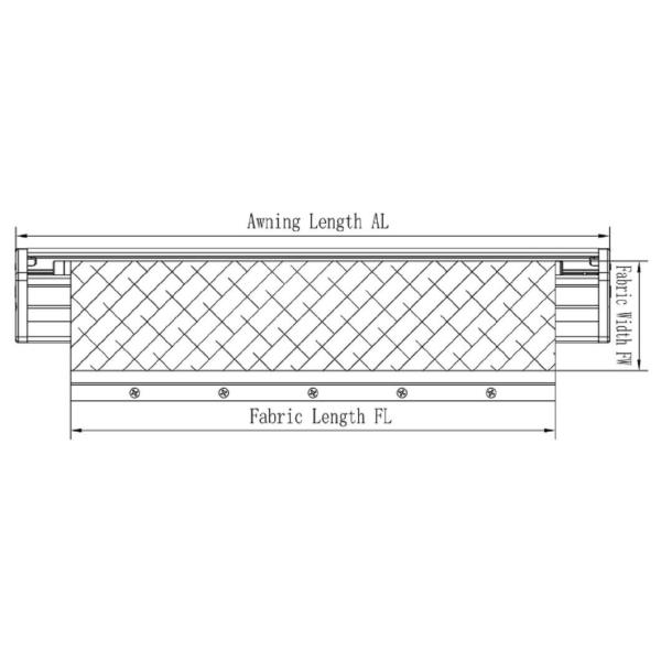 Self-Propelled/Trailer Rvs Fabric Soa2 Sliding out Awning for RV Truck Camper Motorhomes DIY