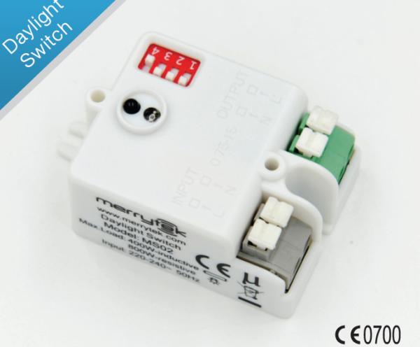 MS02 IP20 Daylight Switch Sensor ON / OFF Function Built In LED Lighting