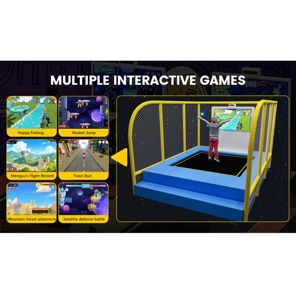 Indoor 55 Inch All-in-one Kinect Screen Interactive Games Trampoline Park Kids Playground Jumping AR Trampoline for Children