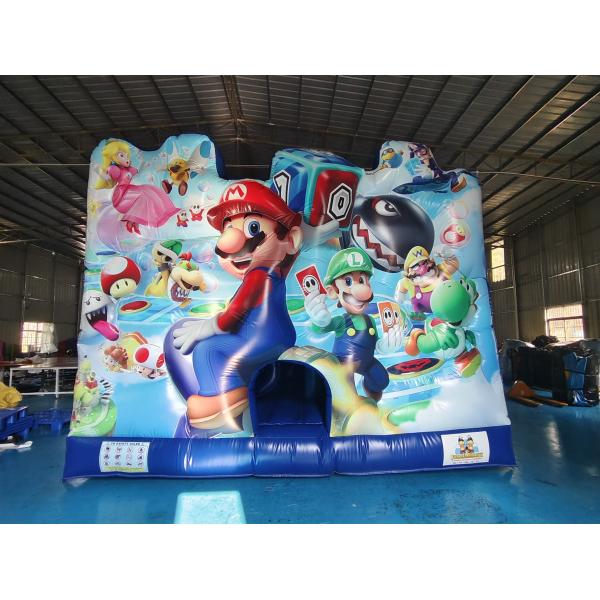 Digital Printing Inflatable Bounce House With Slides Super Mario Inflatable Jumping Castle