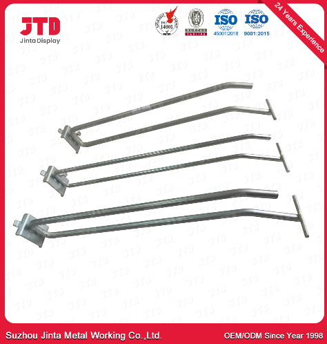 Single Hook Gondola Shelving Accessories With Pop Sign Holder Stainless Steel