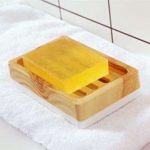 China Wood Grain Bathroom Soap Stand Plastic on sale