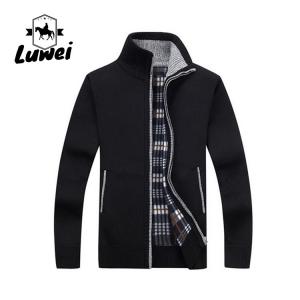 Best Autumn Thicken Plus Polyester Black Thick Velvet Sweater Utility Male Clothing Casual Knitwear Jackets Cardigan Coats wholesale