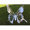 Fairy Garden Ornaments Sculptures Modern Art Stainless Steel Flying Butterfly for sale