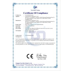 Foshan Suntway Technology Co. Ltd. Certifications