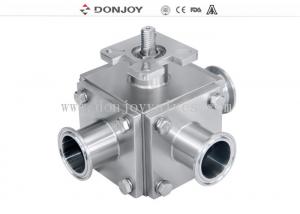 China T / L type Manual  Sanitary Ball Valve with  plastic handle on sale