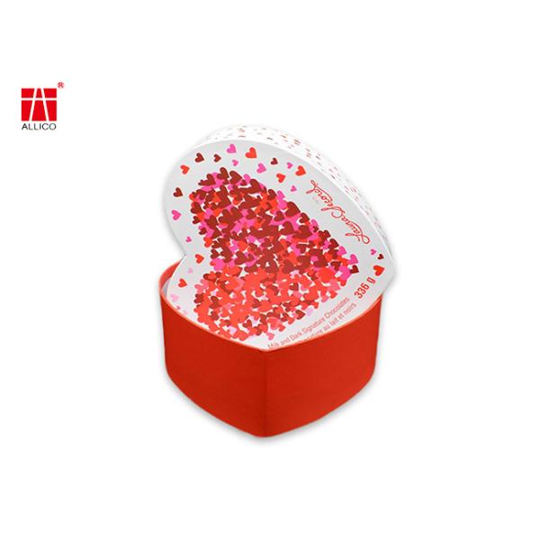 Textured CMYK Red Heart Shaped Boxes , 10.25×8.5×5.2" Cardboard Flower Bouquet Boxes