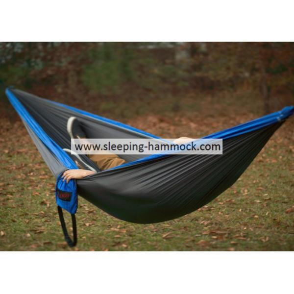 Lightweight Foldable Cool Parachute Nylon Travel Hammock 2 Person 210T Blue Charcoal