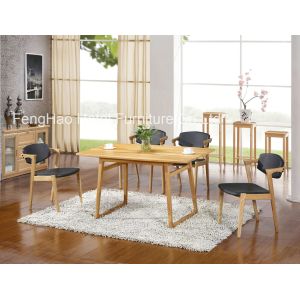 Best Customized Soild Rustic Wood Restaurant Tables With Dining Chair wholesale