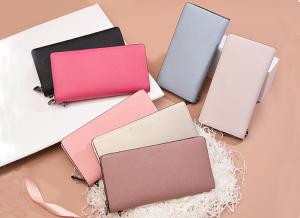 Best Purse lady Custom logo leather long handbag 2019 stylish simple zipper multi-functional handbag wallet wholesale