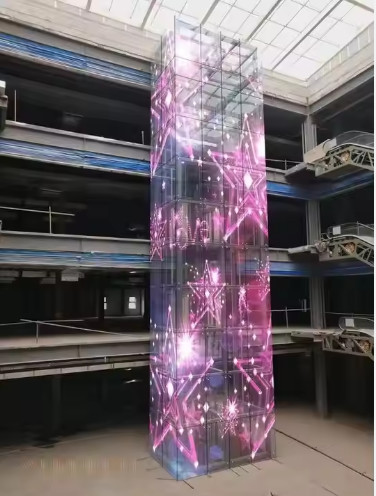 Get the Best Transparent LED Screen with SMD2121 Driving Method and 0.2KG/PC Module Weight