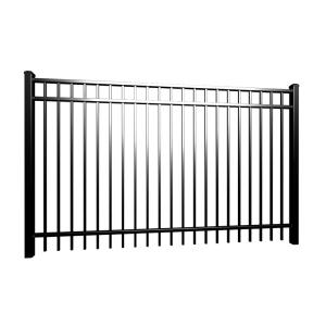 Buy cheap Outdoor Powder Coated Flat Top Steel Fence Black Heat Treated Galvanized from wholesalers