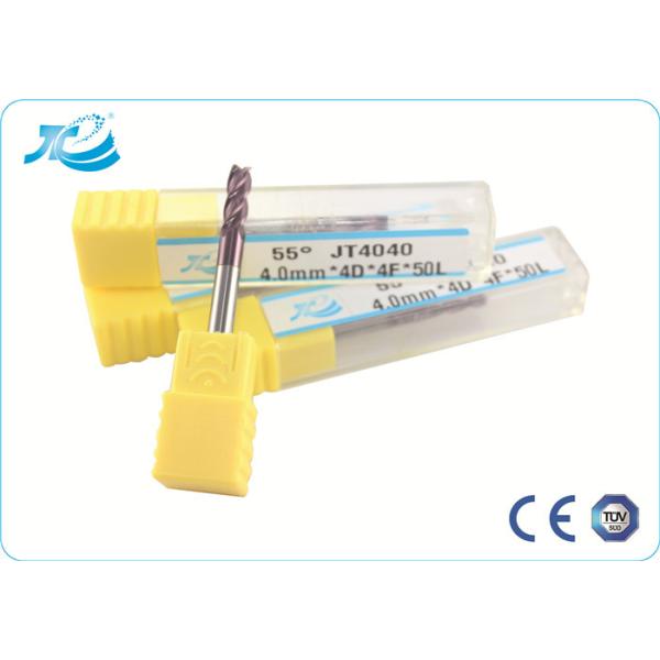 4 Flute Square End Mill , Diameter 6 mm HRC55 Multfunctional Diamond Tungsten