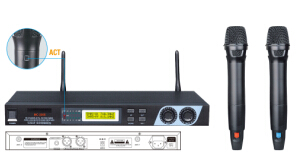 excellent quality 8008 wireless microphone system 200 channels infrared LCD handheld
