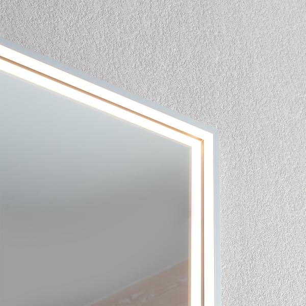 Illuminated Bluetooth Bathroom Mirror With Color Temperature Options And 90° Shine Angle