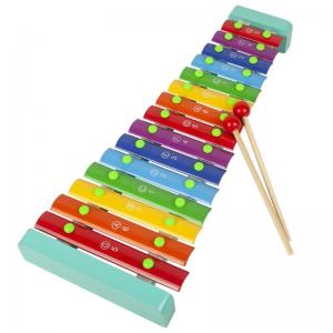 Best Kids Wooden Xylophone 15 Tones Knock Piano Educational With 2 Mallets wholesale