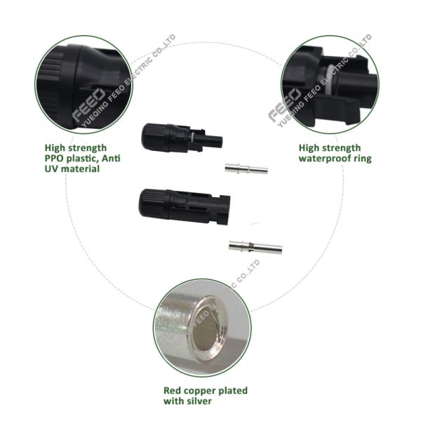 Safety 1mΩ 1500V DC Solar Panel Branch Connector